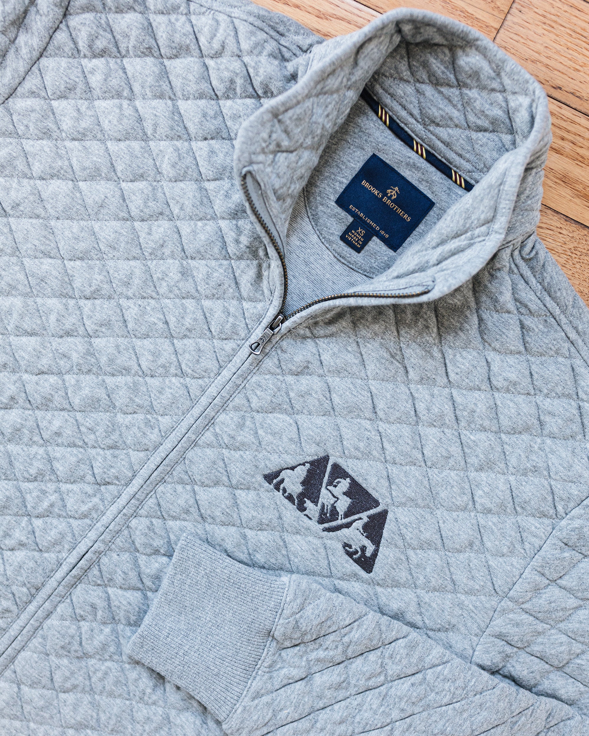 Ladies NRCHA Brooks Brothers Diamond Quilt Full Zip Jacket - Image 3
