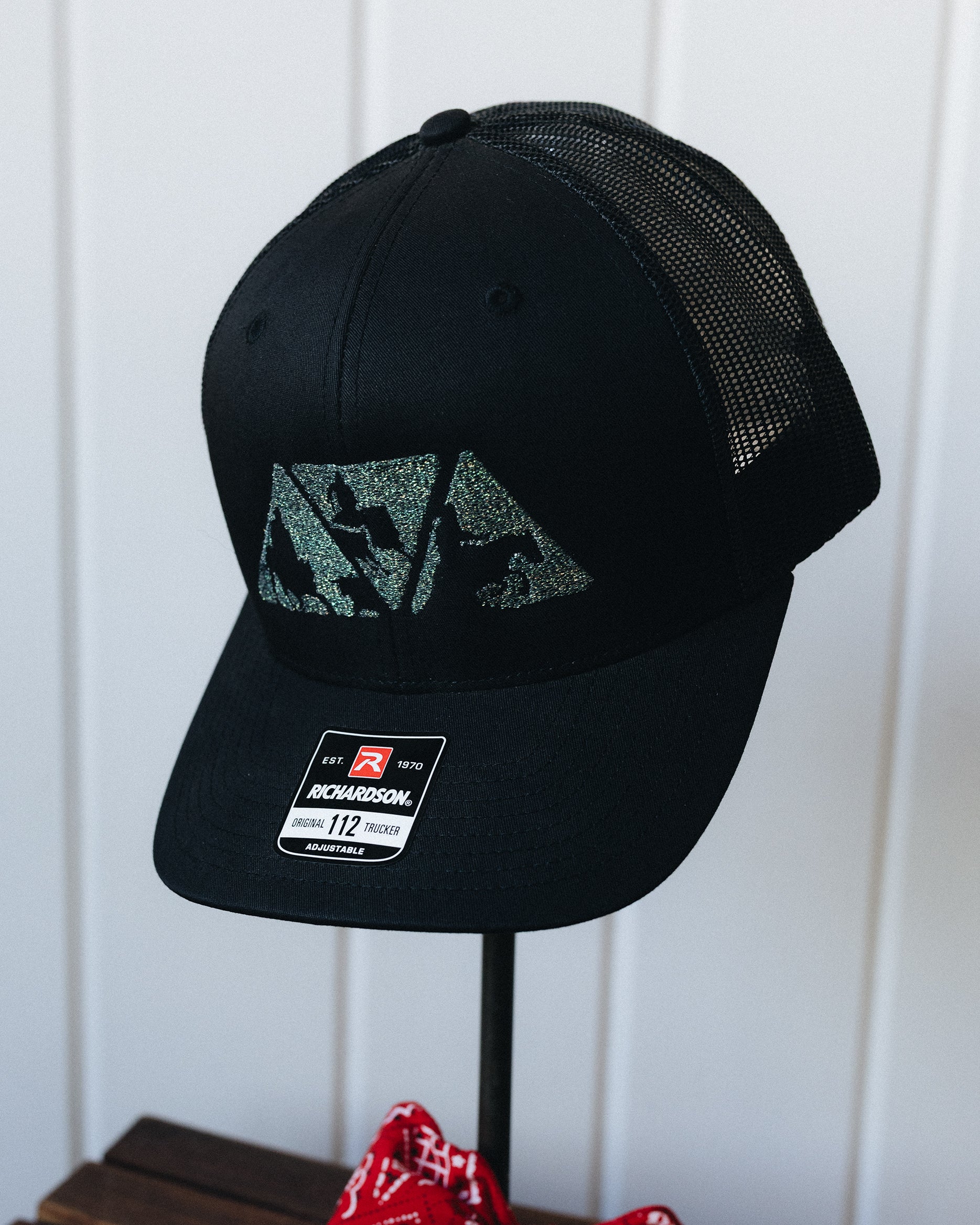 Black Scale Foil Thread NRCHA Logo Mesh Hat - Image 2