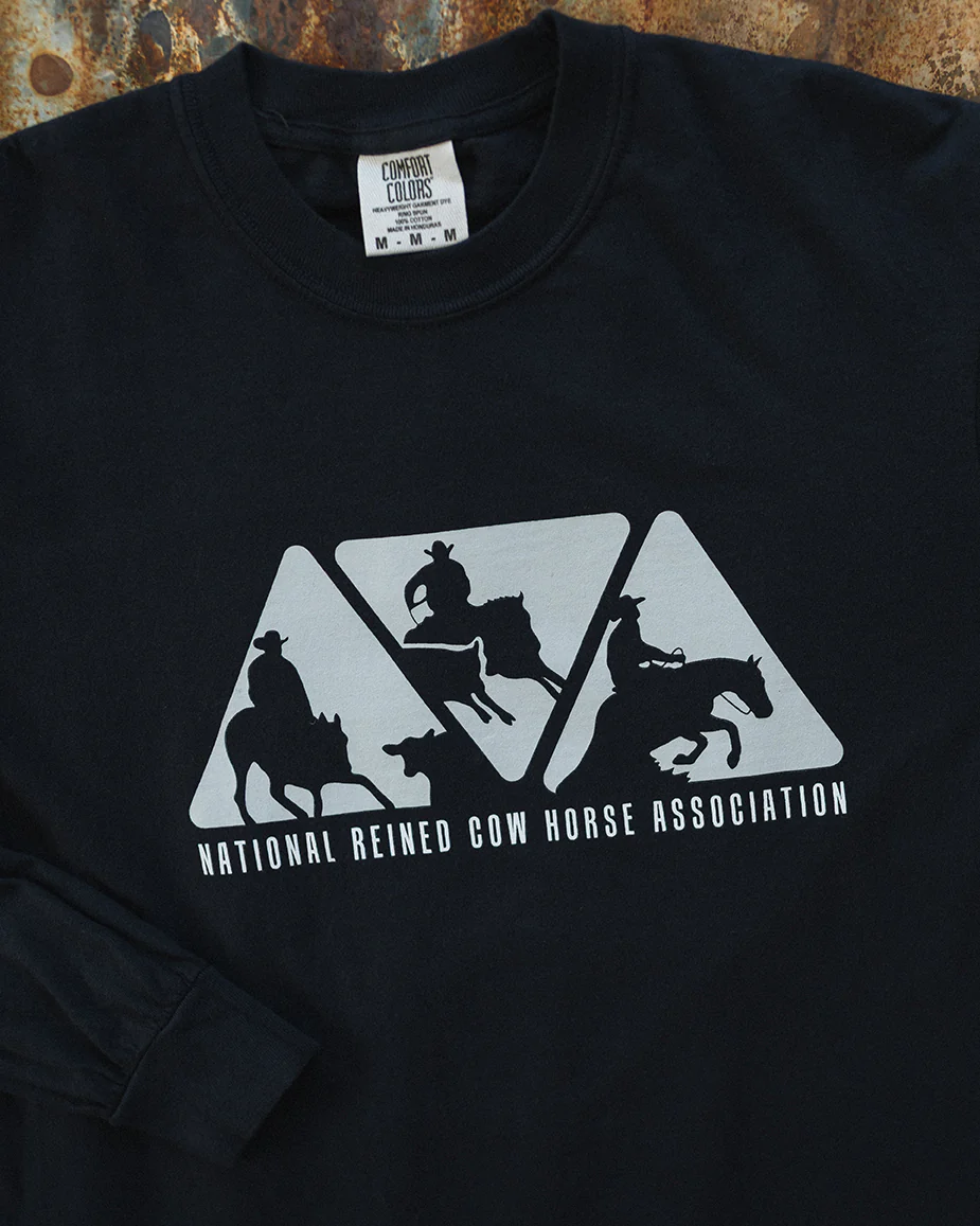 Men's Black NRCHA Triangle Logo Long Sleeve - Image 2