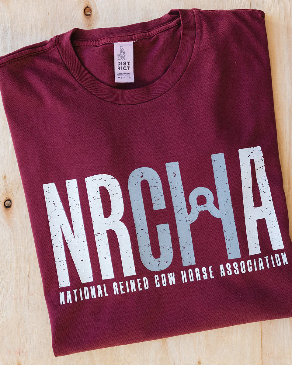 Mens Garnet Classic NRCHA Logo short sleeve T Shirt