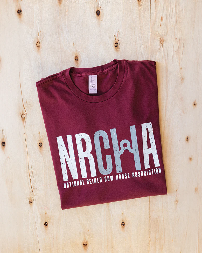 Mens Garnet Classic NRCHA Logo short sleeve T Shirt - Image 2