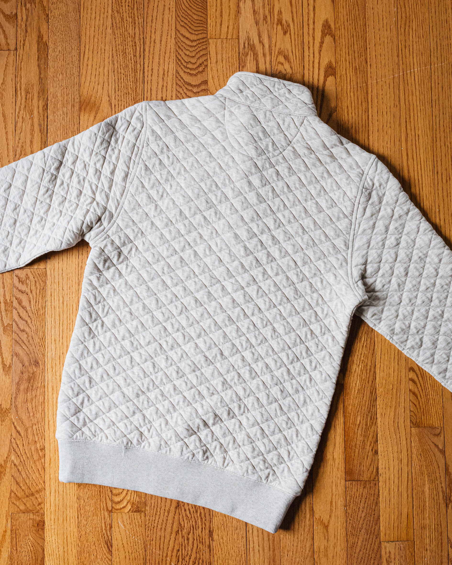 Men's NRCHA Brooks Brothers Diamond Quilt Oatmeal 1/4 Zip - Image 4