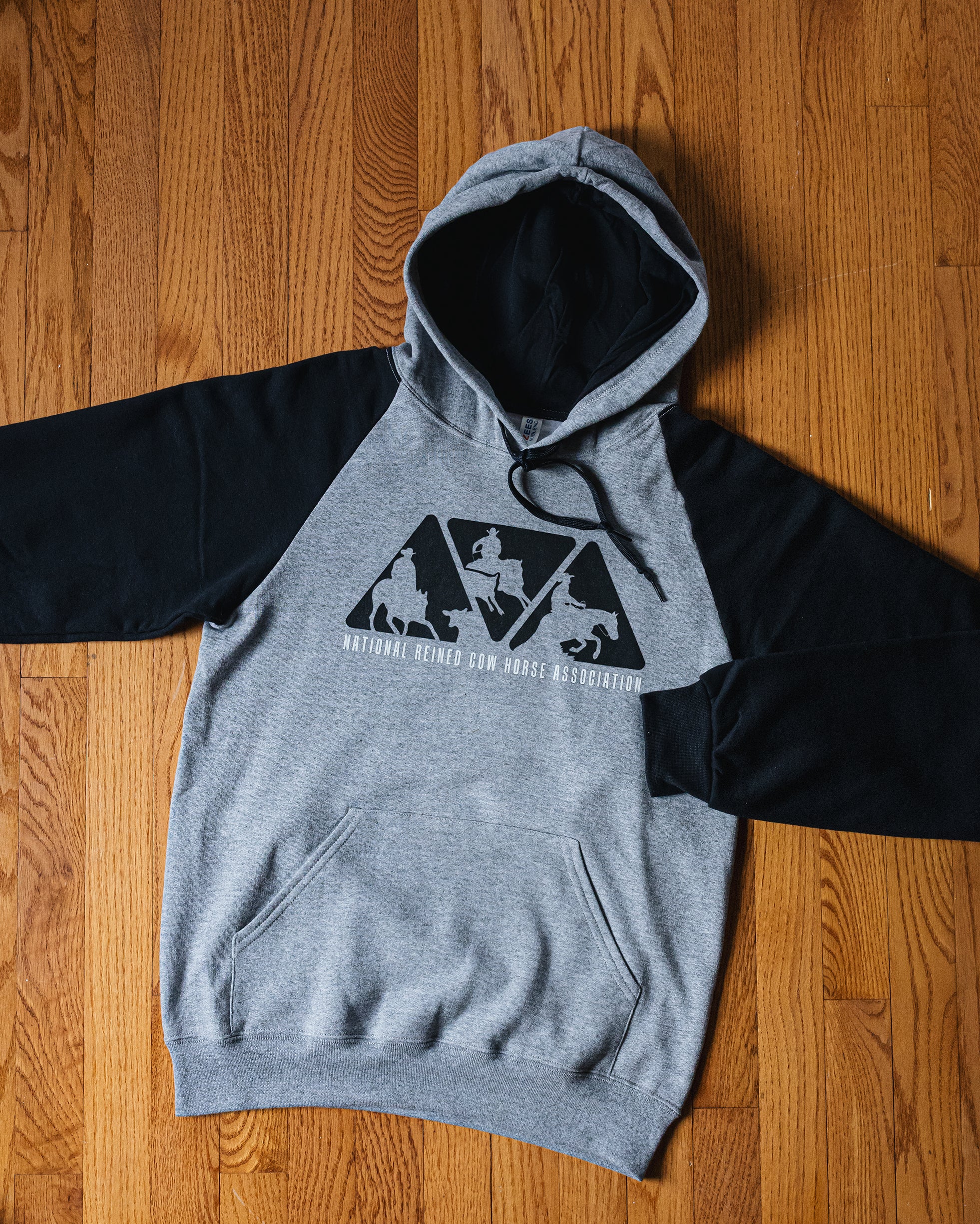 Men's/Unisex NRCHA Colorblock Raglan Hoodie Sweatshirt - Image 4