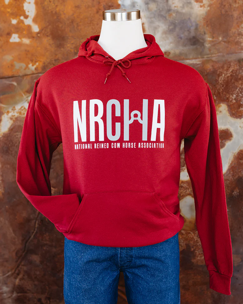 Men's NRCHA Logo Cardinal Hoodie - Image 2
