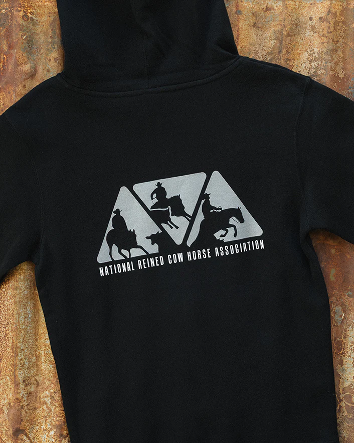 Men's NRCHA Logo Zip Black Hoodie - Image 3