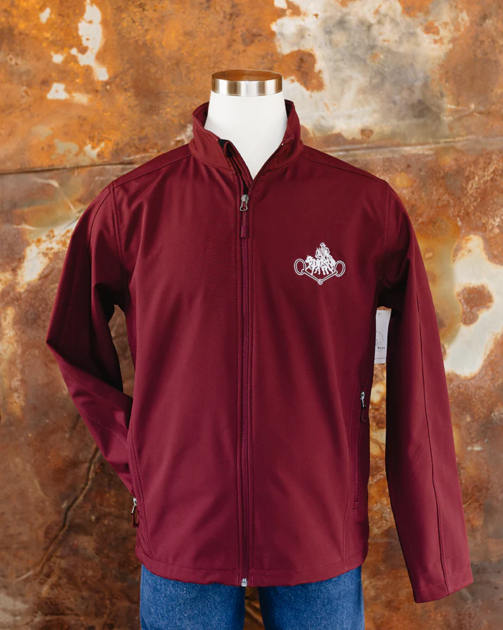 Men's NRCHA Retro Logo Maroon Jacket - Image 3