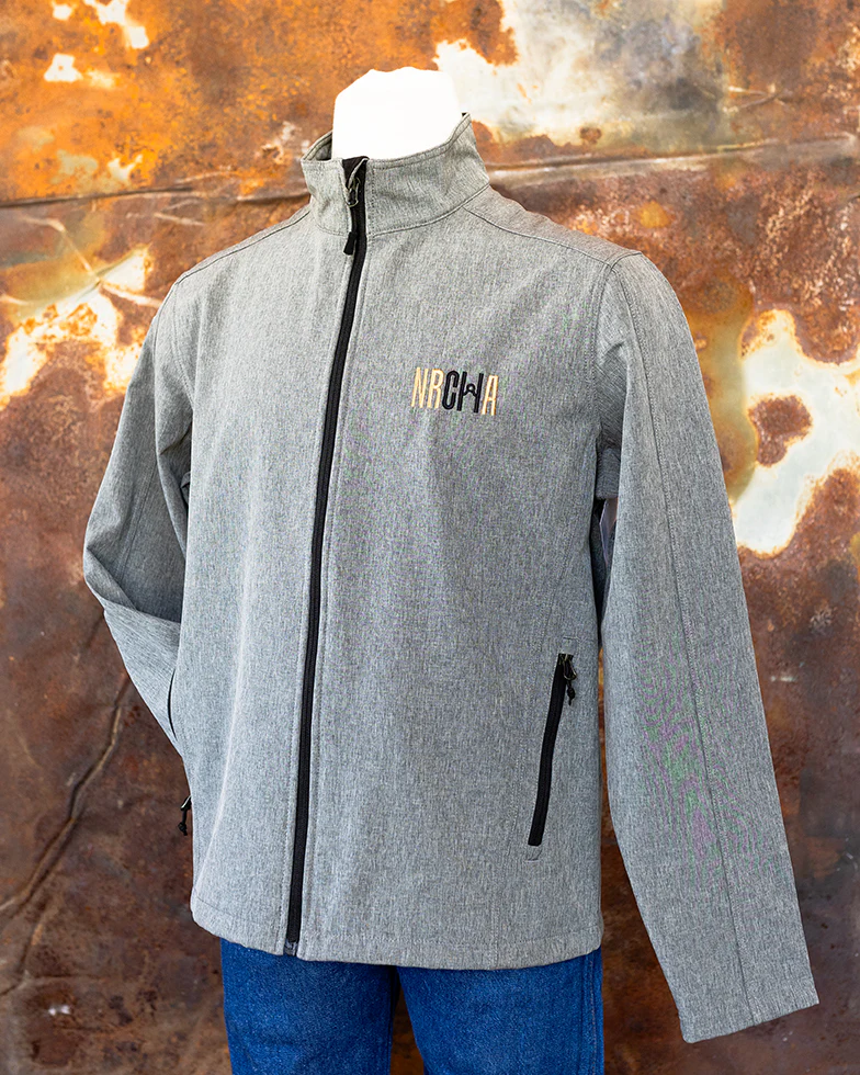 Men's NRCHA Logo Pearl Grey Heather Jacket - Image 4