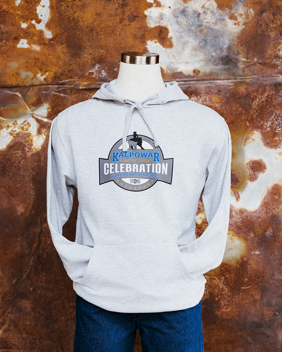 NRCHA Celebration of Champions 2026 Men's Grey Heather Hoodie - Image 2