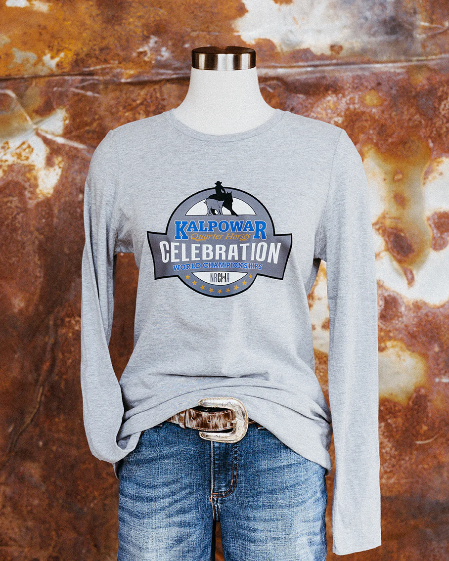 NRCHA Celebration of Champions 2026 Women's Light Grey Long Sleeve T-shirt