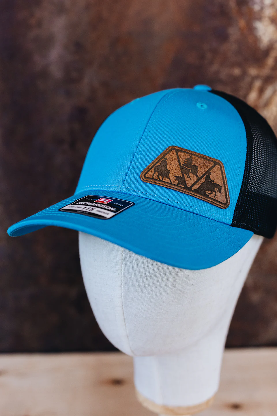 NRCHA Logo Electric Blue and Black Mesh Hat - Image 2