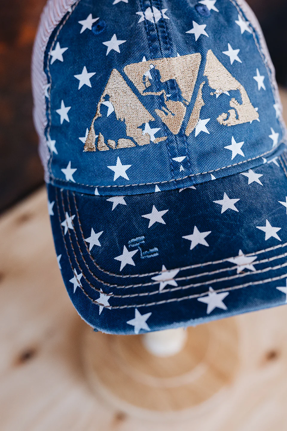 NRCHA Logo Stars and Tan Mesh Soft Hat - Image 2
