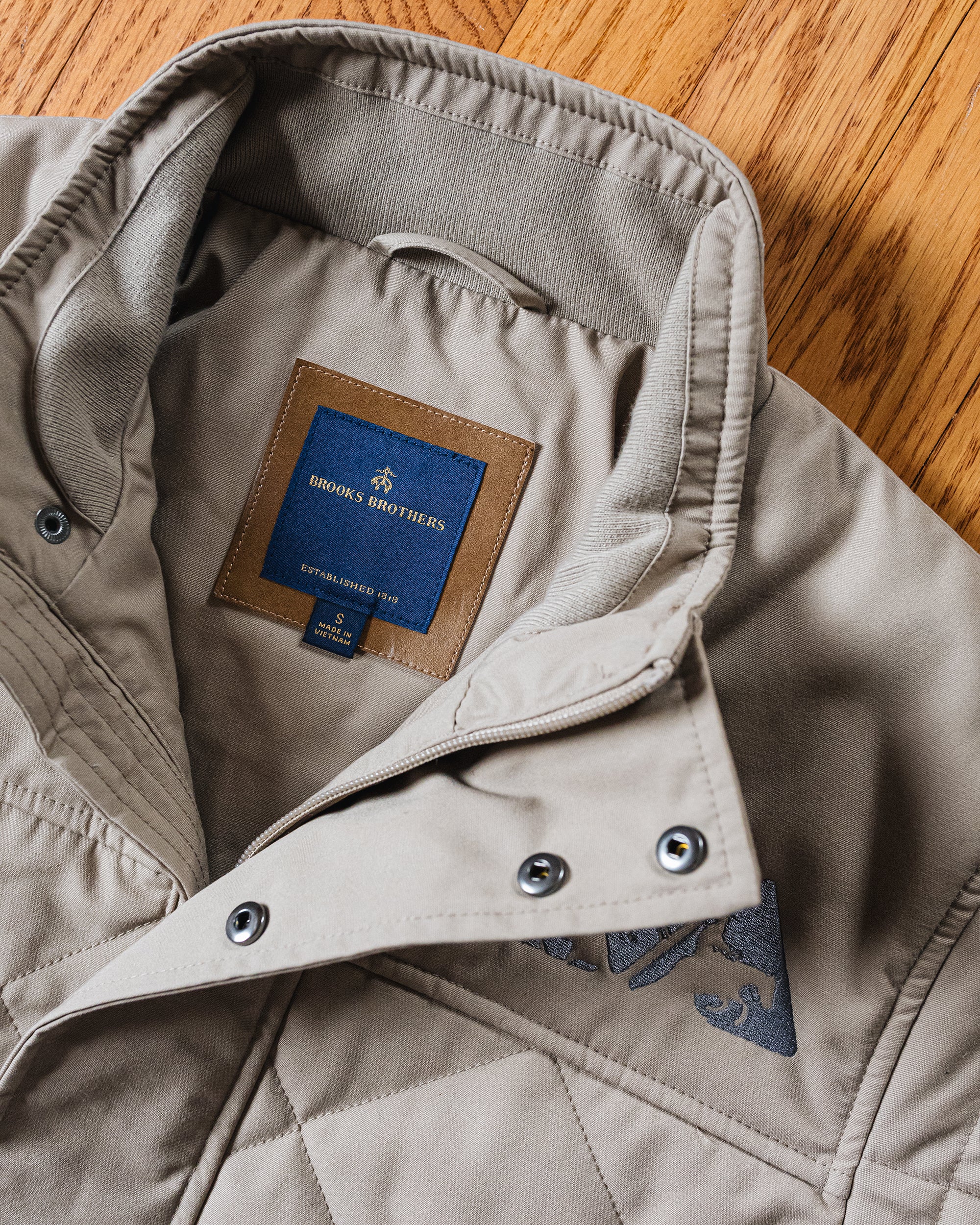 NRCHA Men's Brooks Brothers Khaki Field Jacket - Image 4
