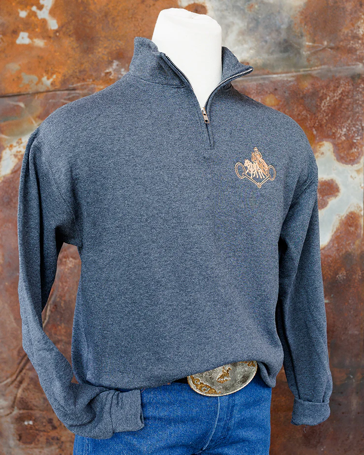 NRCHA Retro Logo Jerzees Rugged Men's 1/4 Zip (2 Colors) - Image 2