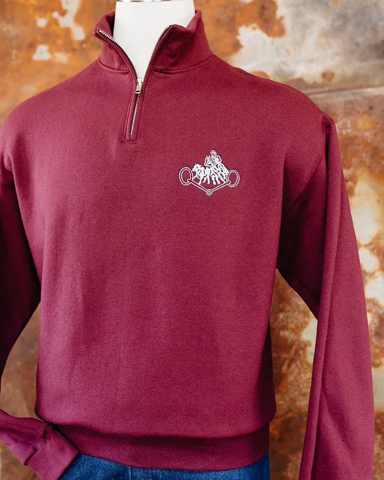 NRCHA Retro Logo Jerzees Rugged Men's 1/4 Zip (2 Colors) - Image 3