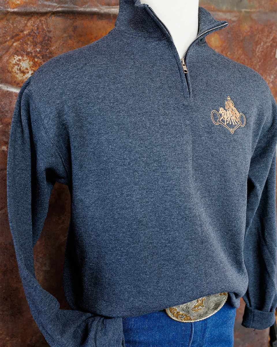 NRCHA Retro Logo Jerzees Rugged Men's 1/4 Zip (2 Colors) - Image 7