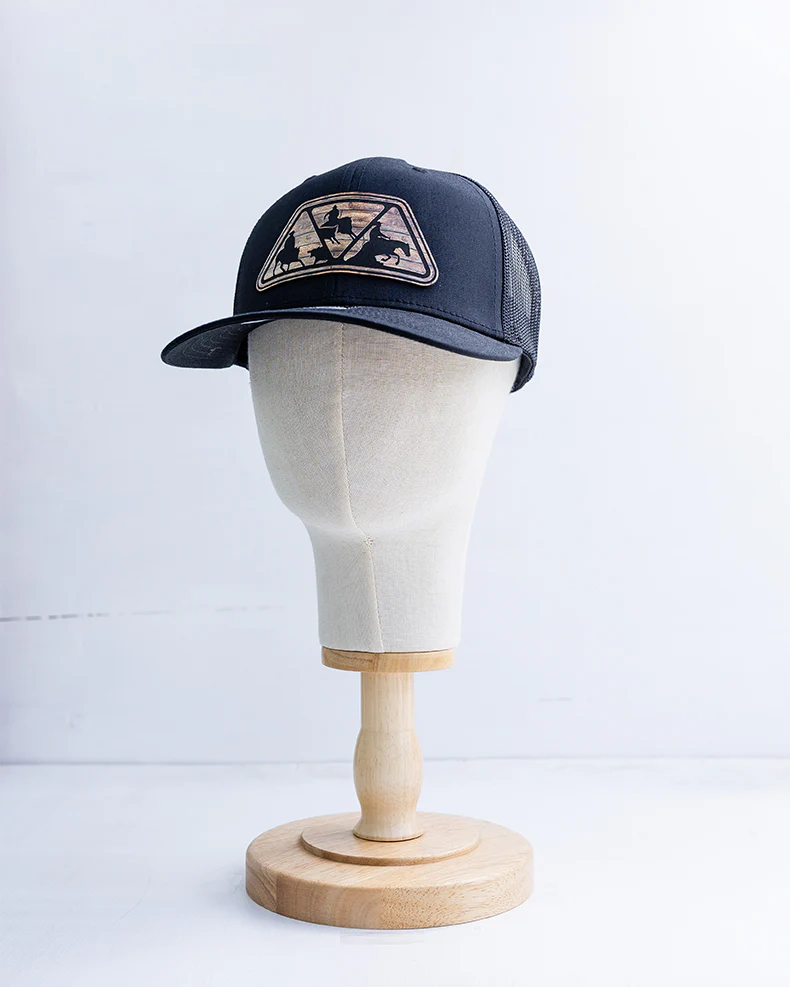 NRCHA Triangle Logo Woodgrain Patch Black Mesh Hat