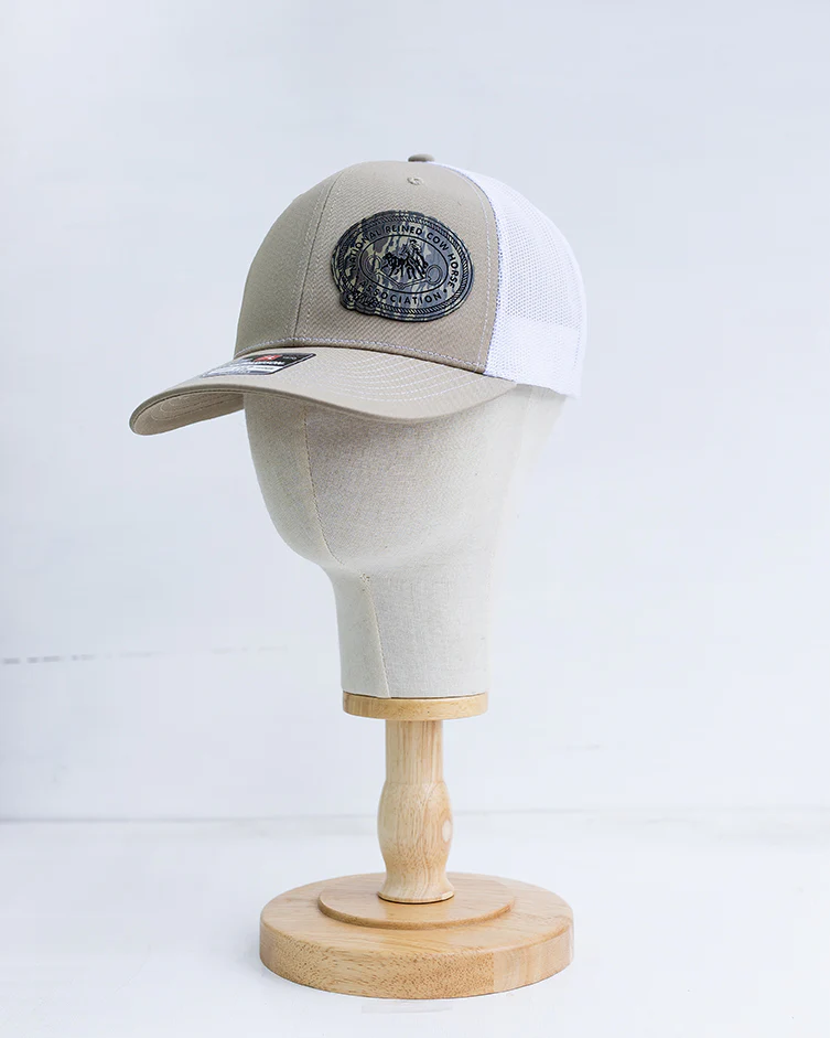 NRCHA Retro Logo Patch Sand Tan & White Mesh Hat