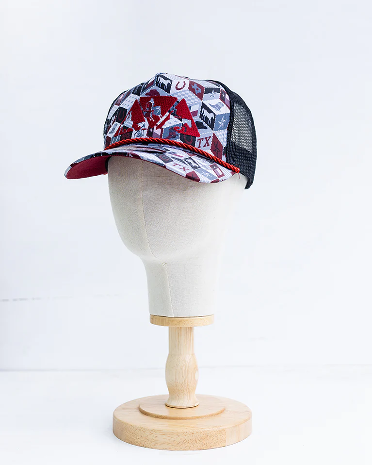 NRCHA Triangle Logo Maroon Printed Mesh Hat