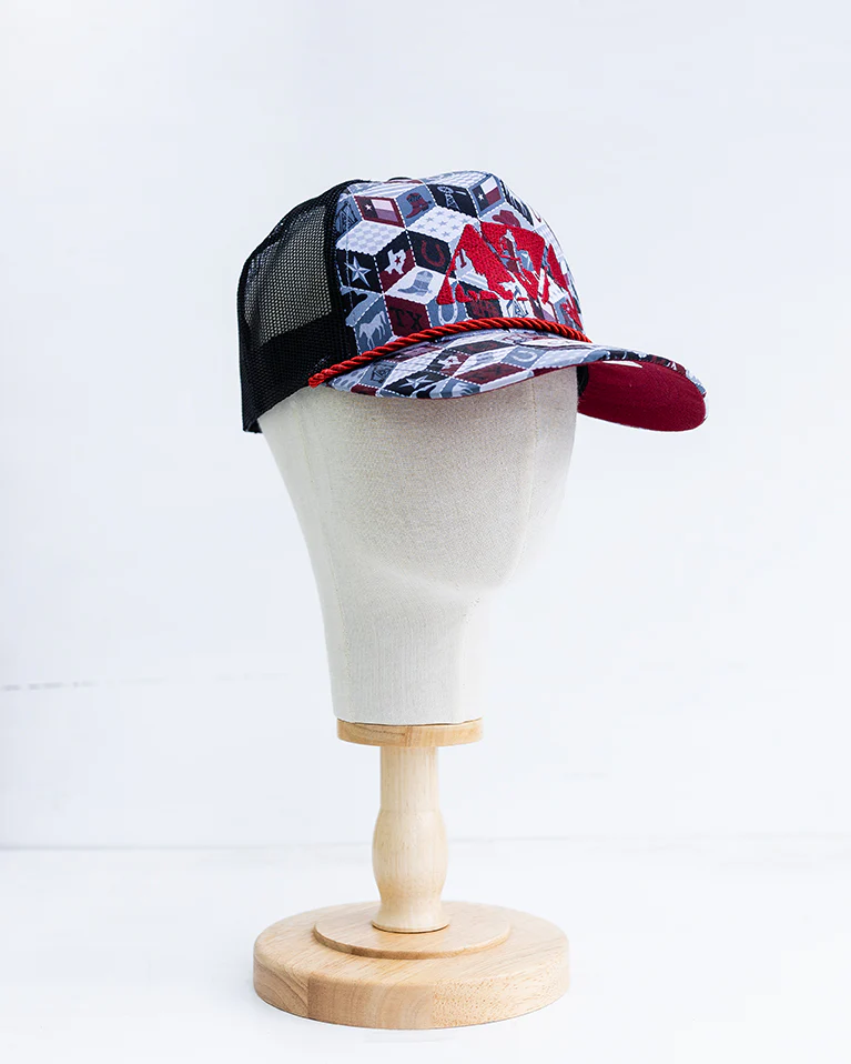 NRCHA Triangle Logo Maroon Printed Mesh Hat - Image 2