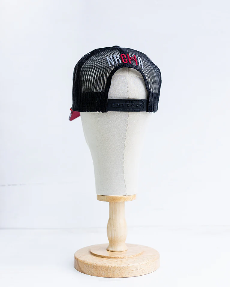 NRCHA Triangle Logo Maroon Printed Mesh Hat - Image 3