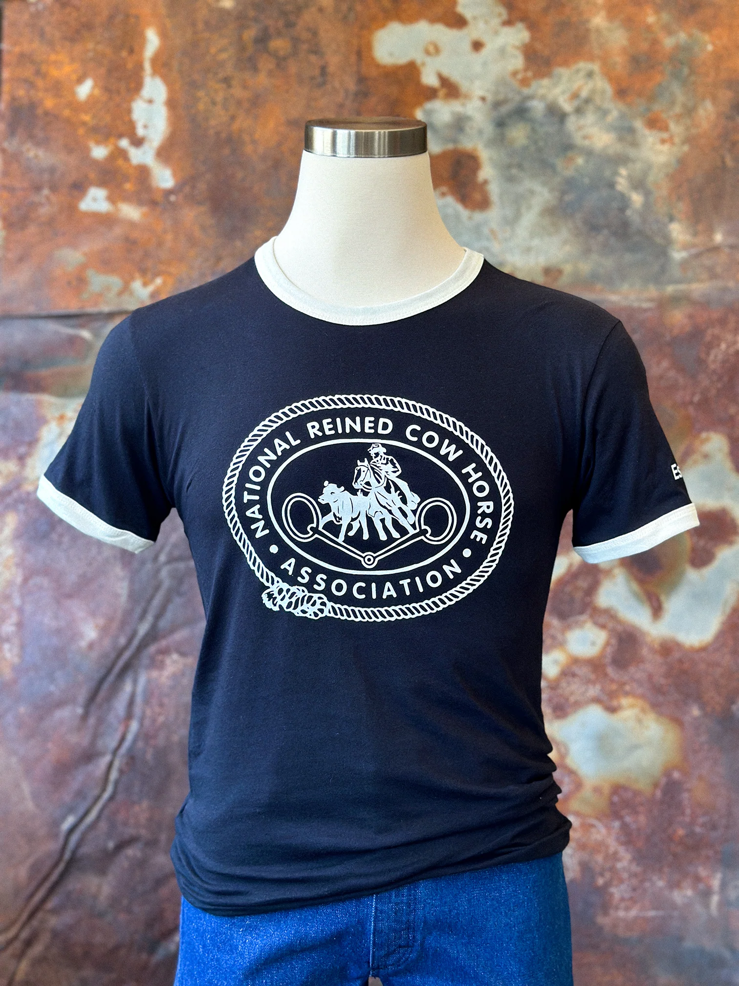 Unisex NRCHA Retro Logo Ringer Tee (3 Colors) - Image 4