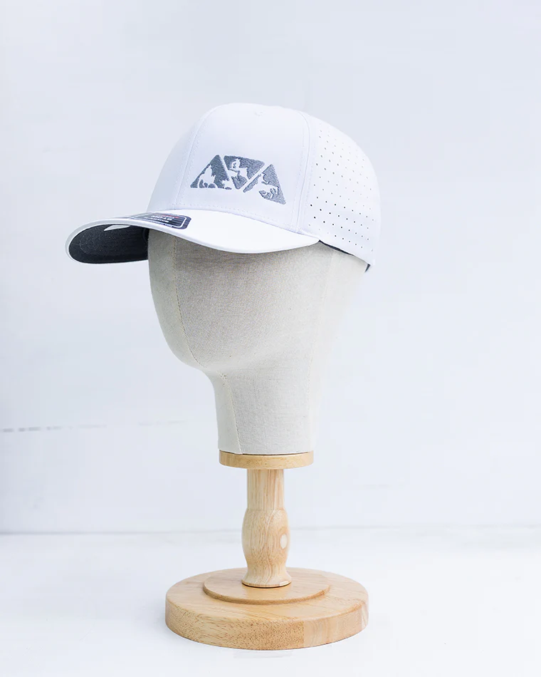 NRCHA Triangle Logo Sport/Sun Protection White Hat