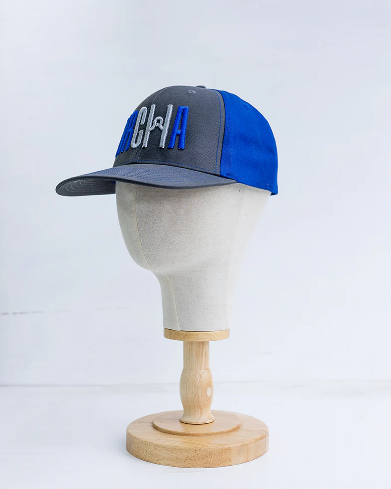 NRCHA Puff Logo Grey & Navy Solid Cloth Hat - Image 2