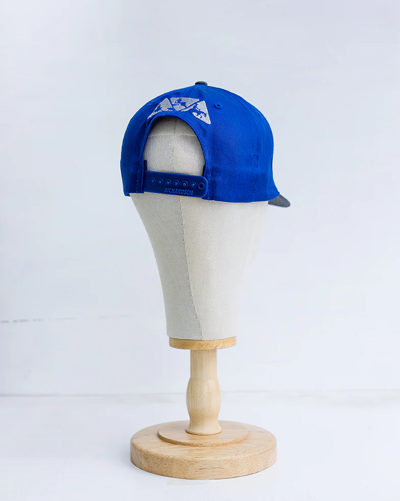 NRCHA Puff Logo Grey & Navy Solid Cloth Hat - Image 3