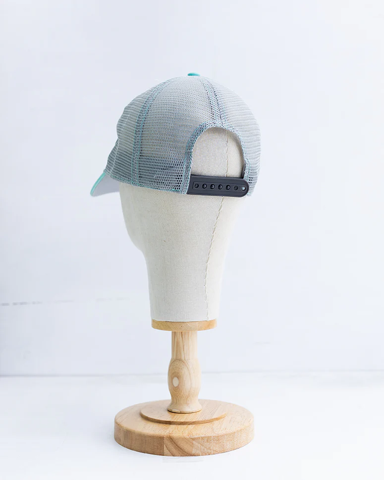 NRCHA Stacked Logo Washed Teal & Black Mesh Soft Hat - Image 2