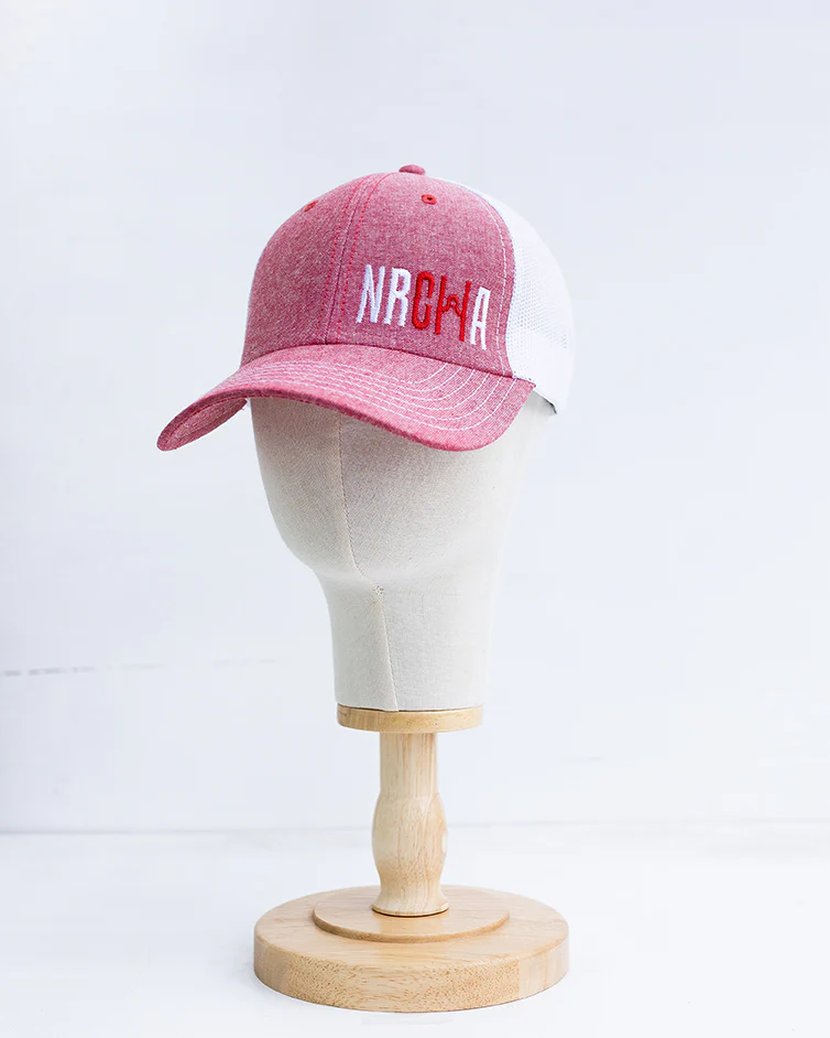 NRCHA Small Logo Red & White Mesh Hat