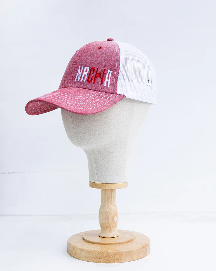 NRCHA Small Logo Red & White Mesh Hat - Image 2