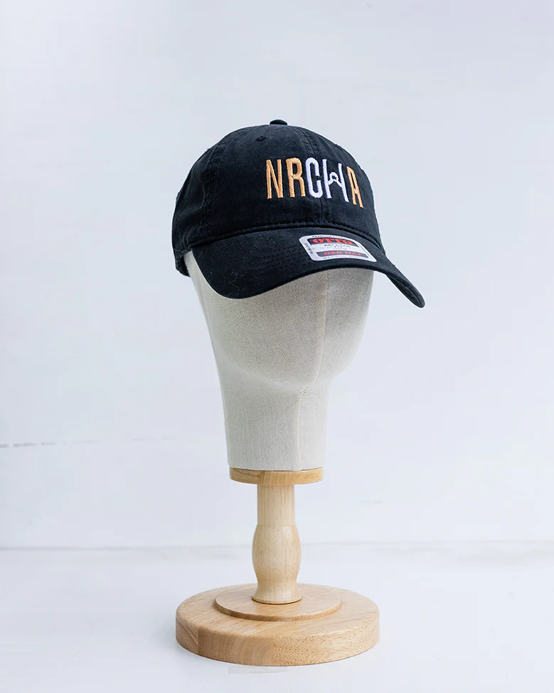 NRCHA Solid Black Logo Soft Cloth Hat - Image 2