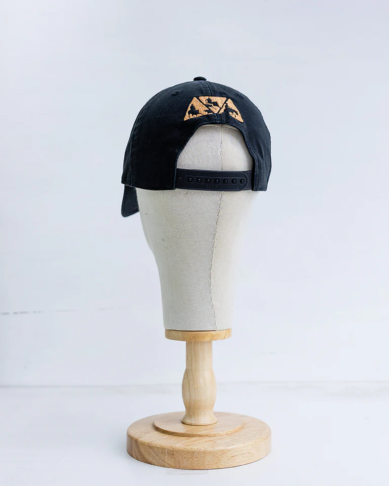 NRCHA Solid Black Logo Soft Cloth Hat - Image 3