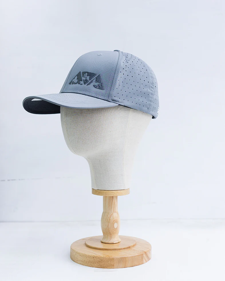 NRCHA Triangle Logo Sport/Sun Protection Grey Hat - Image 2