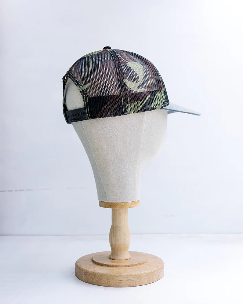 NRCHA Stacked Logo Black, Grey & Camo Mesh Hat - Image 3