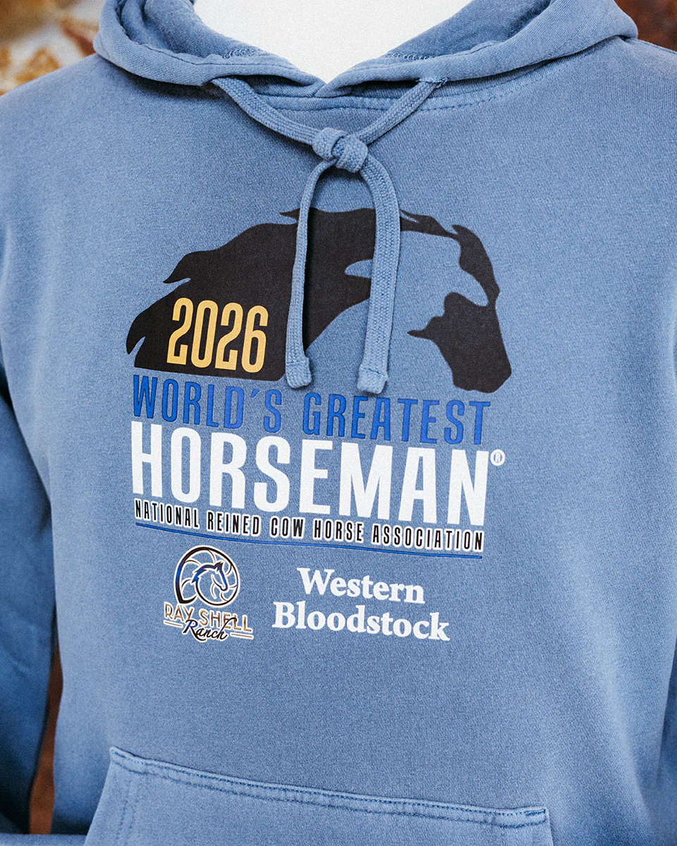 NRCHA WGH 2026 Men's Slate Blue Hoodie - Image 3