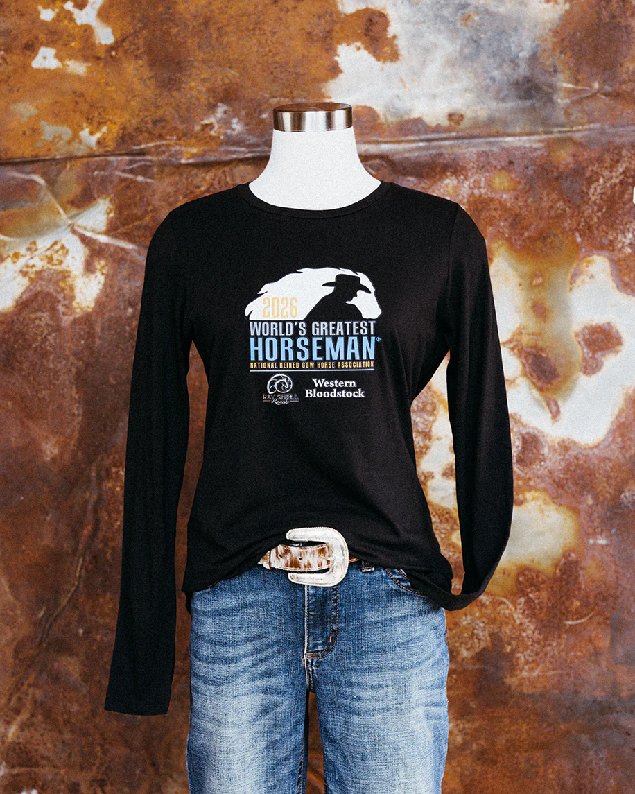NRCHA WGH 2026 Women's Long Sleeve Black T-shirt - Image 2