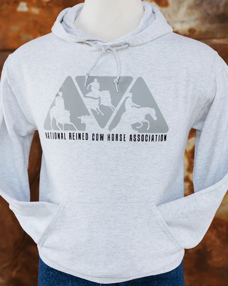 Unisex NRCHA Triangle Logo Ash Grey Hoodie - Image 2