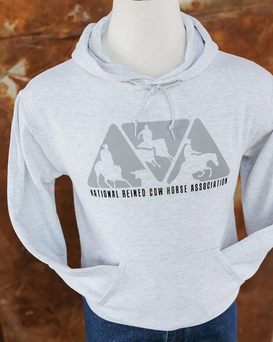 Unisex NRCHA Triangle Logo Ash Grey Hoodie - Image 3